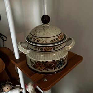 Floral Ceramic Soup Tureen with Lid